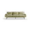 Retro sofa: 4-seats, deco, sage