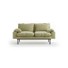 Retro sofa: 2-seats, deco, sage