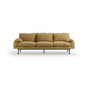 Retro sofa: 4-seats, cocoon, beige
