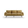 Retro sofa: 3-seats, cocoon, beige