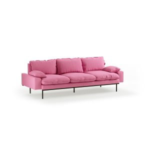 Alternative view of Retro sofa: 4-seats, cotton, candy