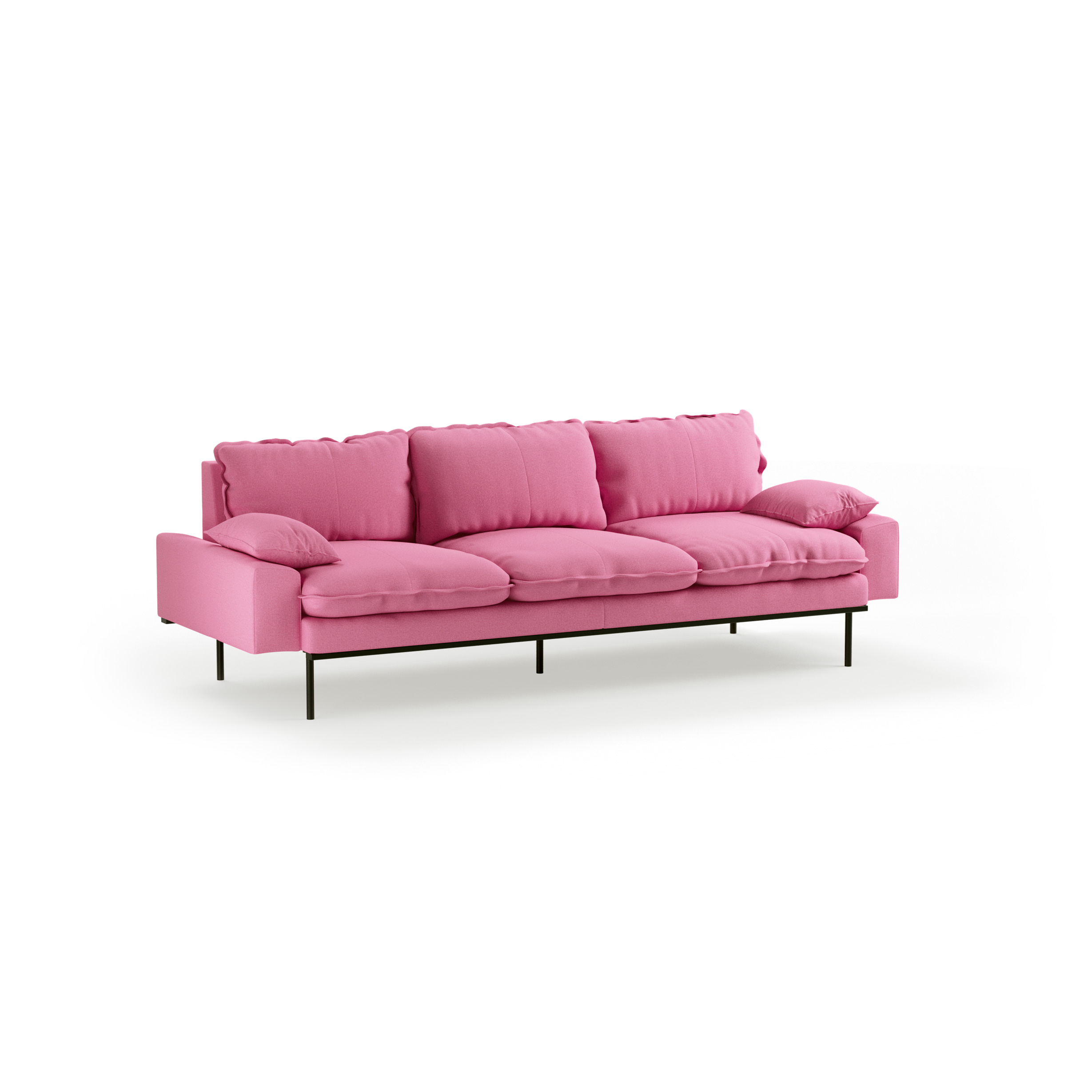Retro sofa: 4-seats, cotton, candy - Image 2