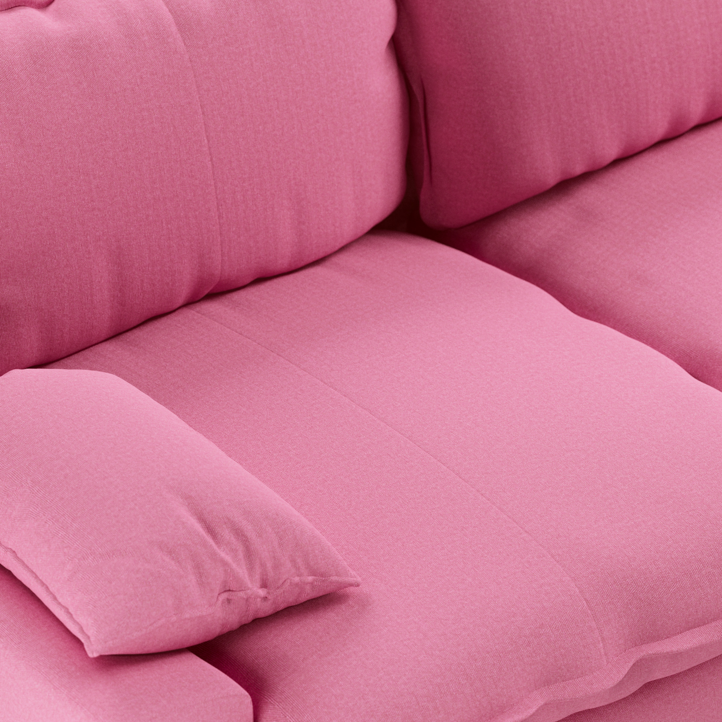 Retro sofa: 4-seats, cotton, candy - Image 3