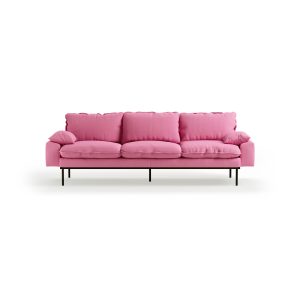 Retro sofa: 4-seats, cotton, candy