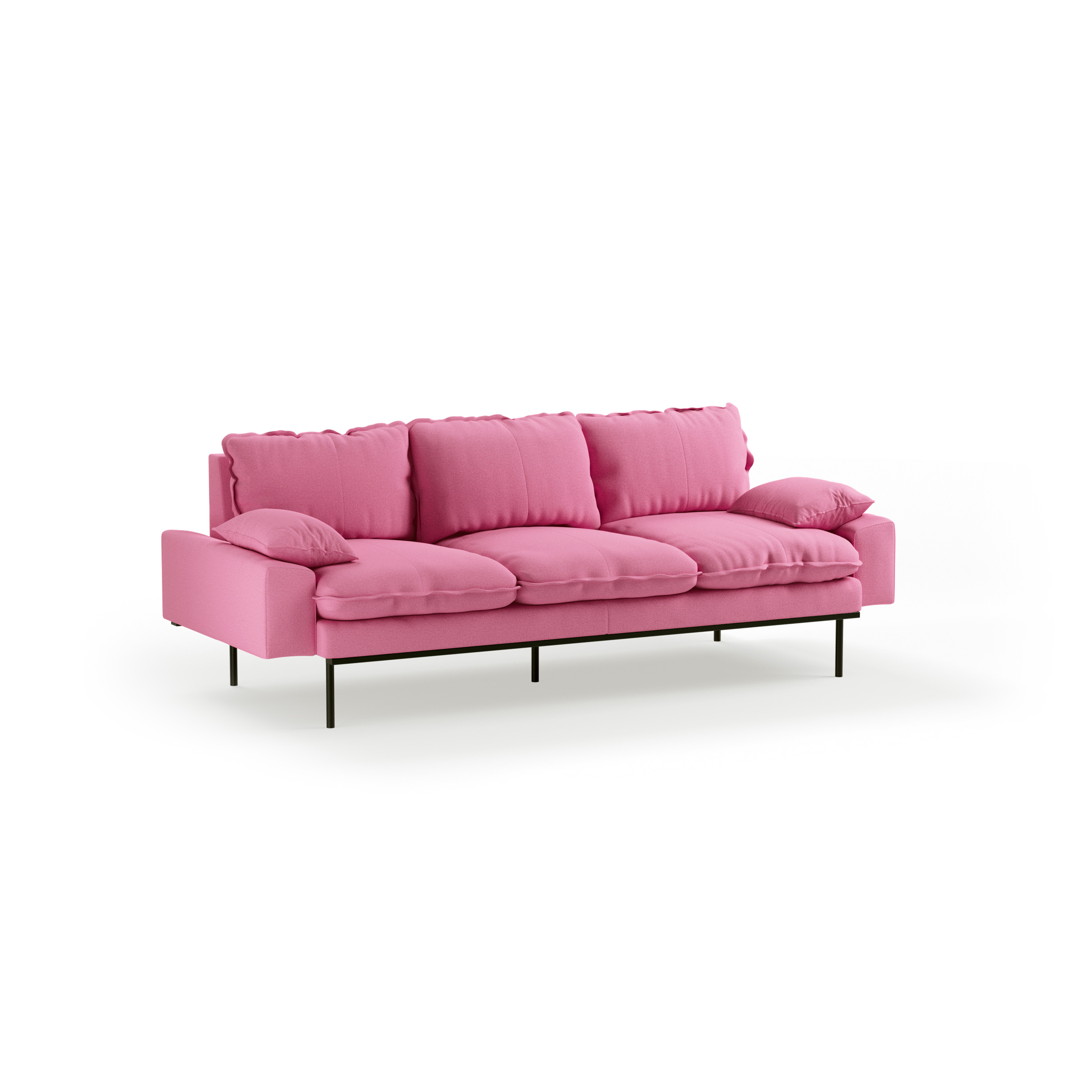 Retro sofa: 3-seats, cotton, candy - Image 2