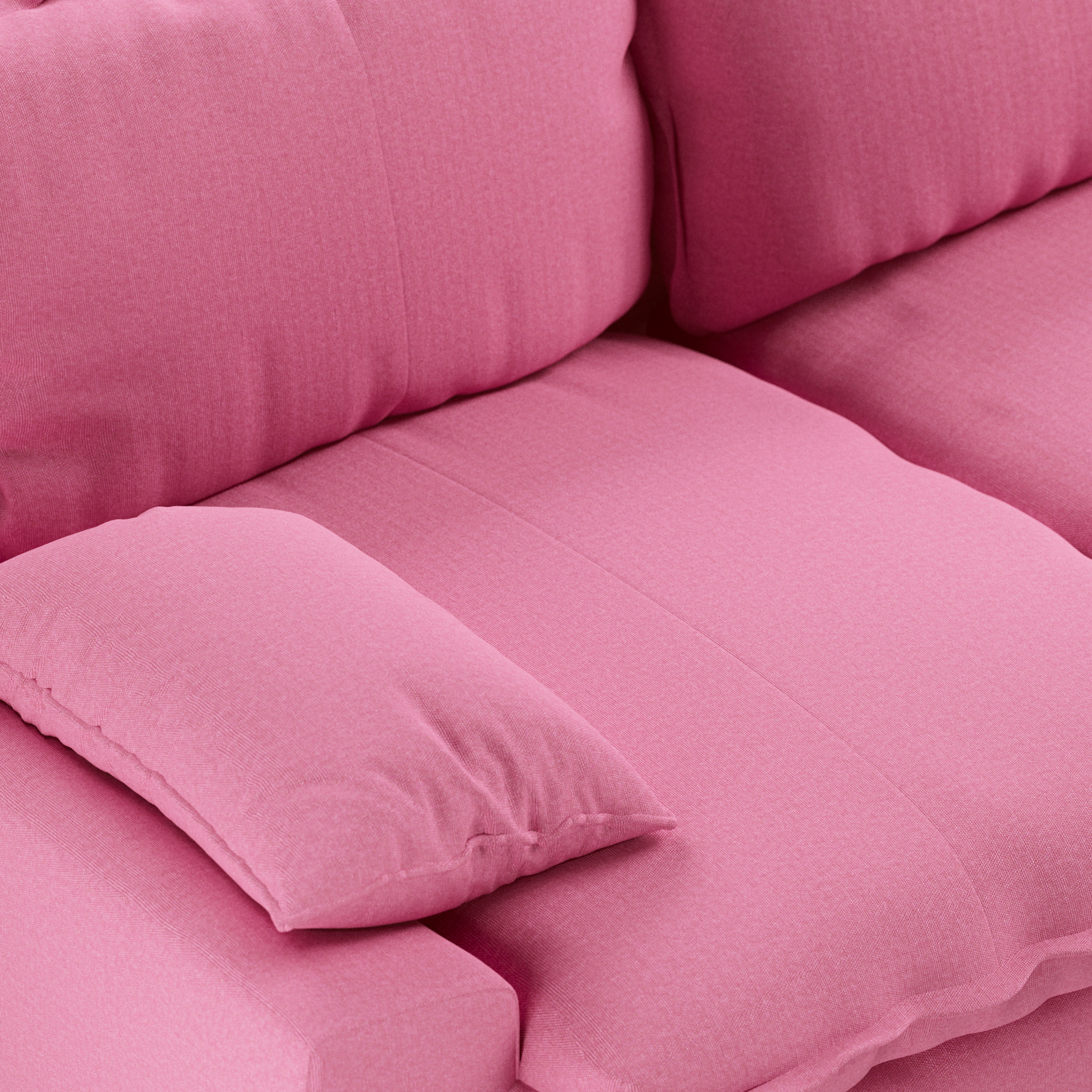 Retro sofa: 3-seats, cotton, candy - Image 3