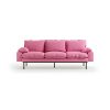 Retro sofa: 3-seats, cotton, candy