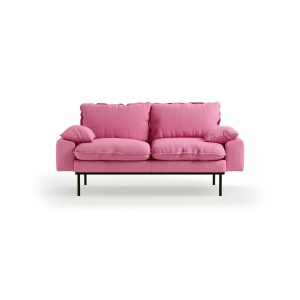 Retro sofa: 2-seats, cotton, candy
