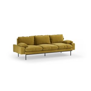 Alternative view of Retro sofa: 4-seats, royal velvet, thai curry