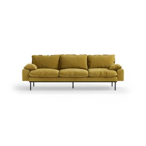 Retro sofa: 4-seats, royal velvet, thai curry