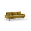 Retro sofa: 3-seats, royal velvet, thai curry - Image 2