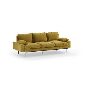 Alternative view of Retro sofa: 3-seats, royal velvet, thai curry