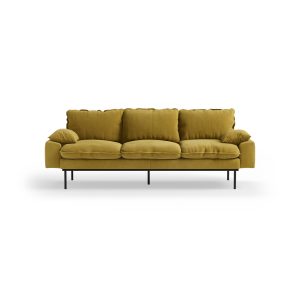 Retro sofa: 3-seats, royal velvet, thai curry