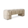 Puffy lobby bench, pebble - Image 2