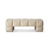 Puffy lobby bench, pebble