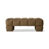 Puffy lobby bench, olive