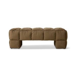 Puffy lobby bench, olive