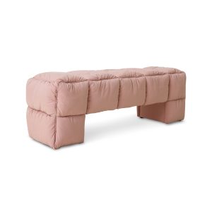 Alternative view of Puffy lobby bench, blush