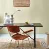 Metal wire chair with arms brass - Image 4