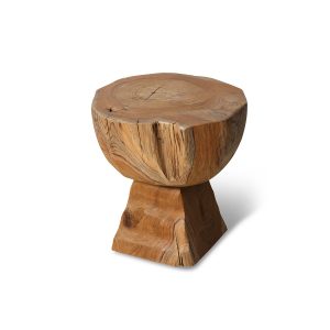 Alternative view of Arched wooden stool