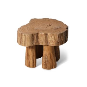 Alternative view of Log wooden stool