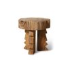 Carved wooden stool