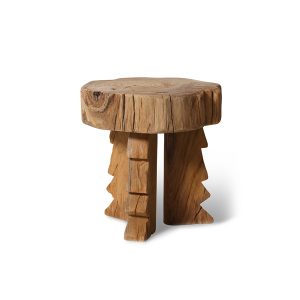 Carved wooden stool