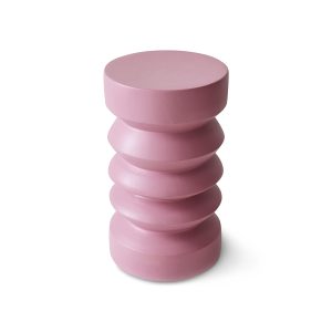 Alternative view of Stoneware side table, rouge