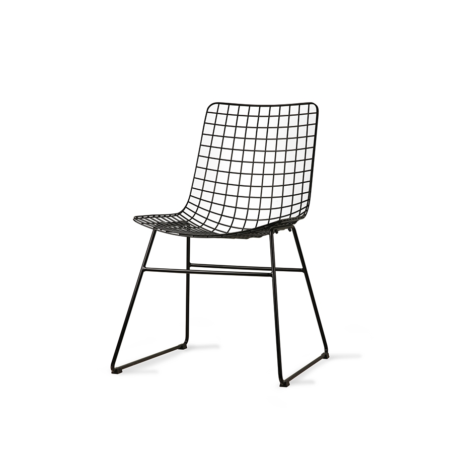 Metal wire chair black - Image 2