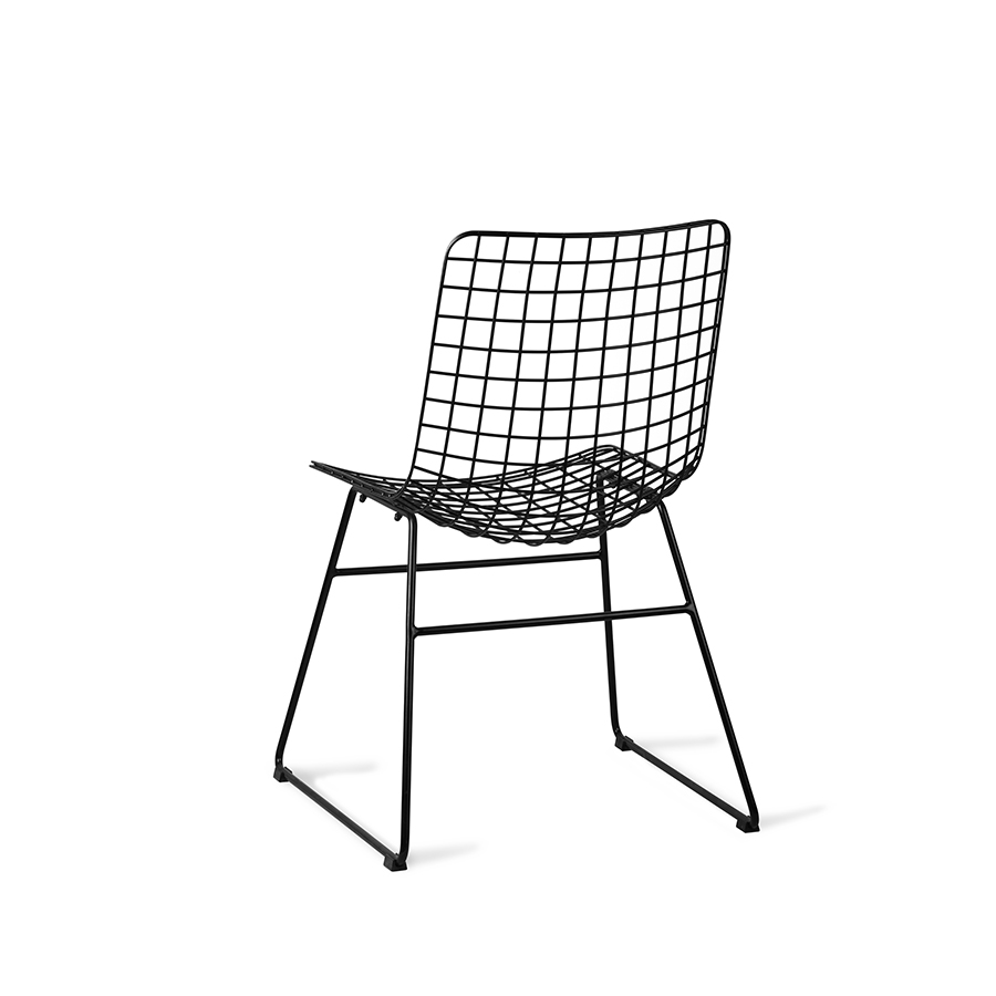 Metal wire chair black - Image 3
