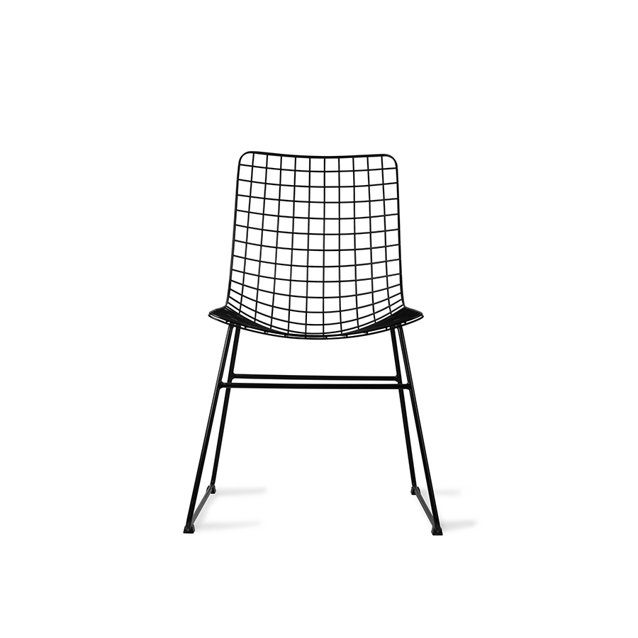 Metal wire chair black