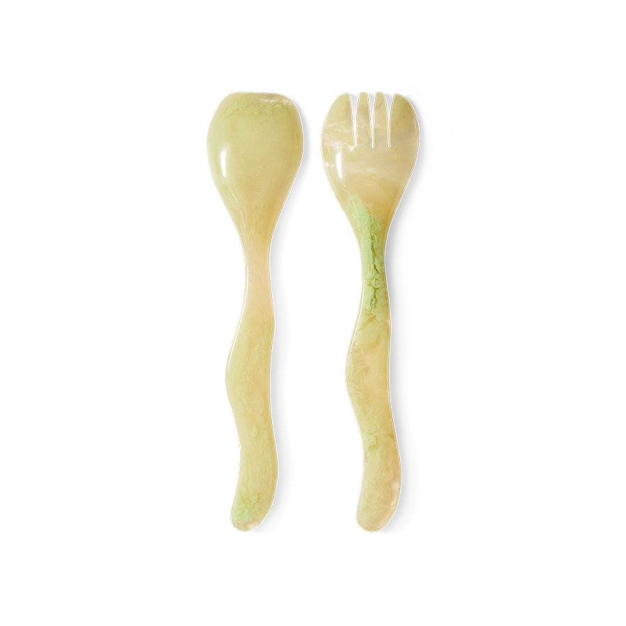 Salad cutlery, mist green (set of 2) - Image 2