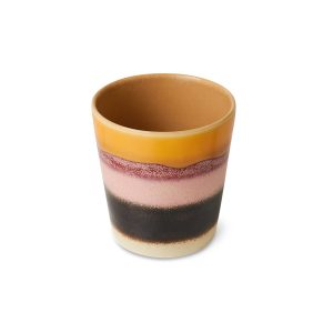 Alternative view of 70s ceramics: coffee mug sunset