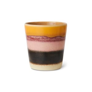 70s ceramics: coffee mug sunset