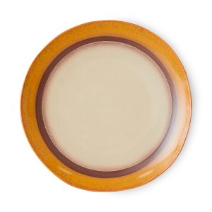 Alternative view of 70s ceramics: dinner plates coconut (set of 2)