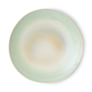 Alternative view of 70s ceramics: dinner plates palms (set of 2)