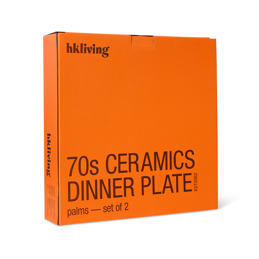 70s ceramics: dinner plates palms (set of 2) - Image 5