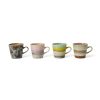 70s ceramics: americano mugs, rococo (set of 4) - Image 2