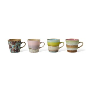 Alternative view of 70s ceramics: americano mugs, rococo (set of 4)