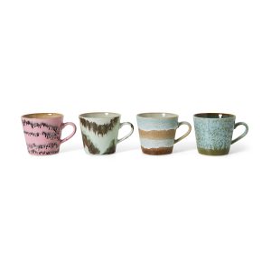 Alternative view of 70s ceramics: cappuccino mugs, dada (set of 4)