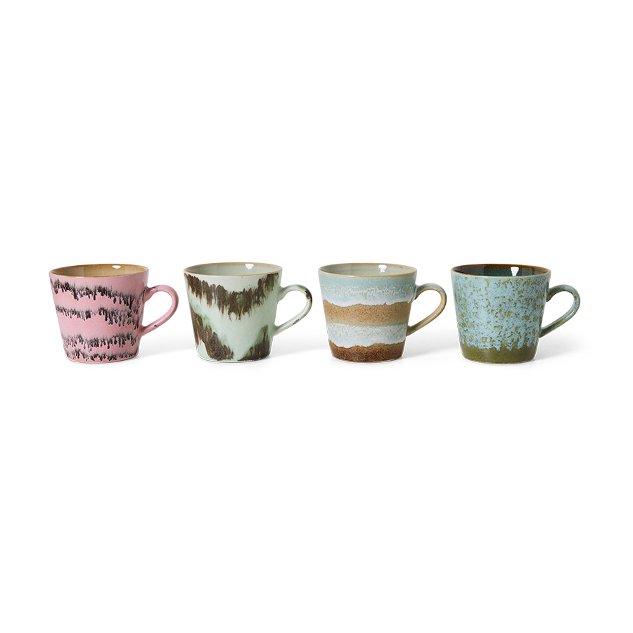 70s ceramics: cappuccino mugs, dada (set of 4) - Image 2