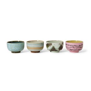 Alternative view of 70s ceramics: noodle bowls, dada (set of 4)
