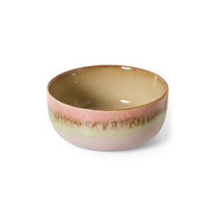 Alternative view of 70s ceramics: dessert bowl, glaze