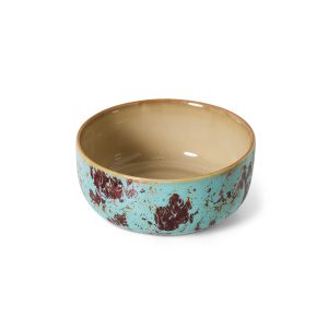 Alternative view of 70s ceramics: dessert bowl, patina