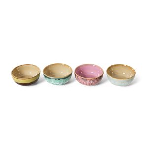 70s ceramics: XS bowls, modernist (set of 4) - Image 3