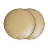 70s ceramics: dinner plates, grit (set of 2)