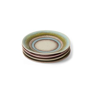 Alternative view of 70s ceramics: saucers, doodle (set of 4)