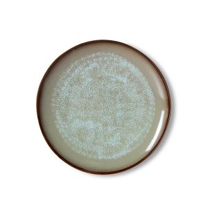 Alternative view of 70s ceramics: dinner plates, contrast (set of 2)