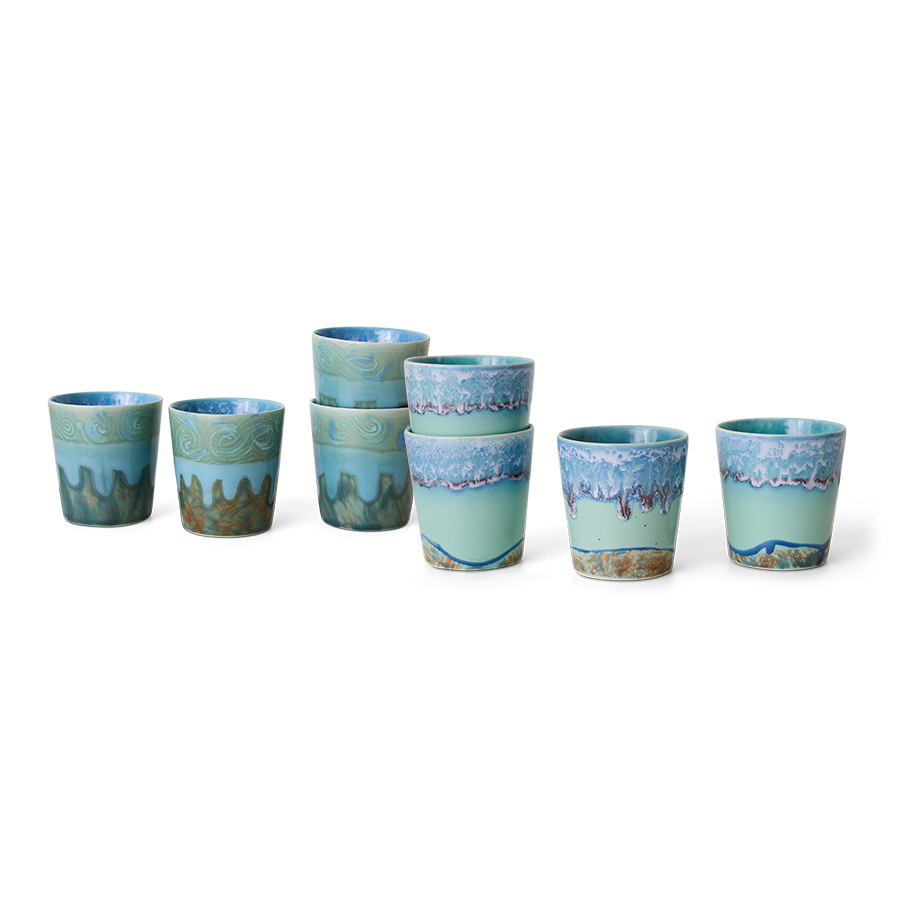 70s ceramics: Van Gogh coffee mugs, self portrait (set of 2) - Image 4