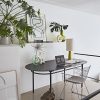 Metal wire chair with arms silver - Image 4